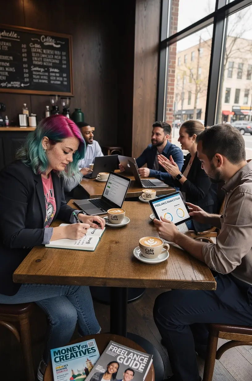 Kézi számológép és költségvetési jegyzetek egy íróasztalon